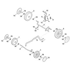 Stihl RM443.0 - Chassis, Height Adjustment - Parts Diagram