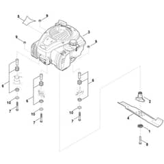 Stihl RM443.0 - Engine, Blade - Parts Diagram