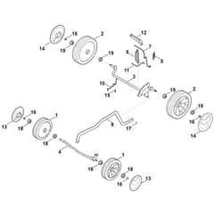 Stihl RM443.1 - Chassis, Height Adjustment - Parts Diagram