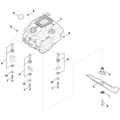 Stihl RM443.1 - Engine, Blade - Parts Diagram