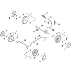 Stihl RM443.3 - Chassis, Height Adjustment - Parts Diagram