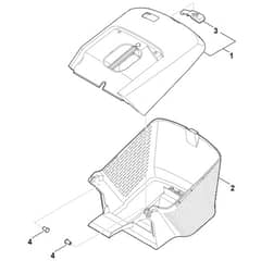 Stihl RM443.3 - Grass Catcher Bag - Parts Diagram