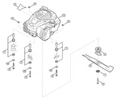 Genuine Stihl RM448.0 TC / D - Engine, blade