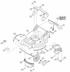 Genuine Stihl RM448.1 TX / B - Housing, Front axle