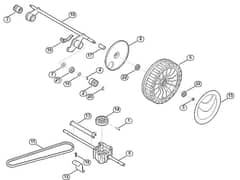 Genuine Stihl RM545.0 T / E - Shaft, Gear box