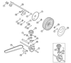 Genuine Stihl RM545.0 VM / E - Shaft, Gear box