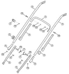 Genuine Stihl RM545.0 VR / B - Handle lower part