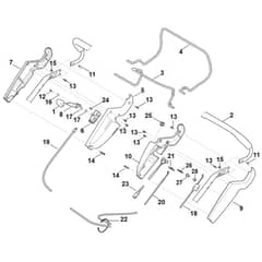Stihl RM545.0 VE - Handle Upper Part - Parts Diagram