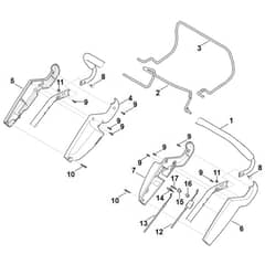 Stihl RM545.1 T - Handle Upper Part - Parts Diagram