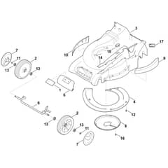 Stihl RM545.1 T - Housing, Front Axle - Parts Diagram