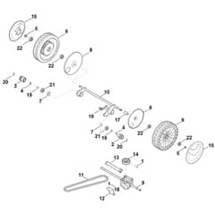 Stihl RM545.1 T - Shaft, Gear Box - Parts Diagram