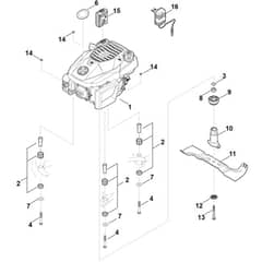 Stihl RM545.1 VE - Engine, Blade - Parts Diagram
