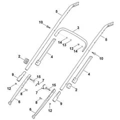 Stihl RM545.1 VE - Handle Lower Part - Parts Diagram