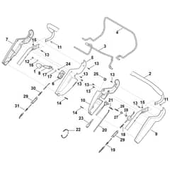Stihl RM545.1 VE - Handle Upper Part - Parts Diagram