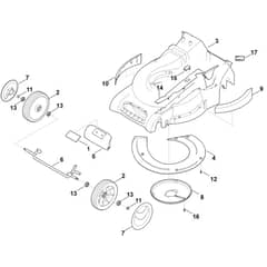 Stihl RM545.1 VE - Housing, Front Axle - Parts Diagram