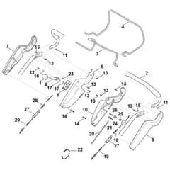 Stihl RM545.1 VM - Handle Upper Part - Parts Diagram