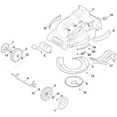 Stihl RM545.1 VM - Housing, Front Axle - Parts Diagram