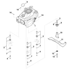 Stihl RM545.1 VR - Engine, Blade - Parts Diagram