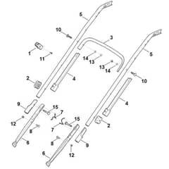 Stihl RM545.1 VR - Handle Lower Part - Parts Diagram