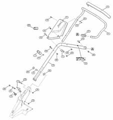 Genuine Stihl RM650.0 V / B - Handle lower part