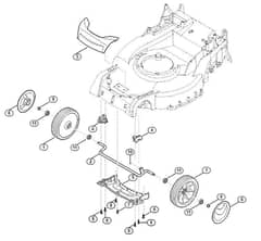 Genuine Stihl RM655.0 VS / D - Front axle, cover
