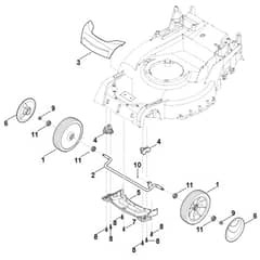 Stihl RM655.1 RS - Front Axle, Cover - Parts Diagram