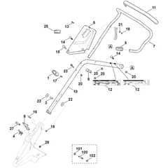 Stihl RM655.1 VS - Handle Lower Part - Parts Diagram