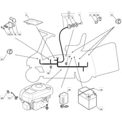 RM70 25 - 2010 - 2T0030233/M10 - Mountfield Ride On Mower Electrics Diagram