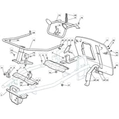 RM70 25 - 2010 - 2T0030233/M10 - Mountfield Ride On Mower Frame Diagram