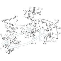 RM70 25 - 2010 - 2T0030233/MF0 - Mountfield Ride On Mower Frame Diagram