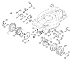 Genuine Stihl RM756.0 GS / D - Front height adjustment, front wheel