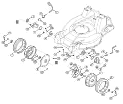 Genuine Stihl RM756.0 YC / D - Front height adjustment, front wheel
