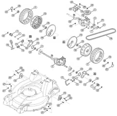 Genuine Stihl RM756.0 YC / E - Rear height adjustment, drive