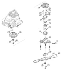 Genuine Stihl RM756.0 YC / G - Blade, Blade clutch