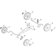 Stihl RMA239.1 C - Chassis, Height Adjustment - Parts Diagram