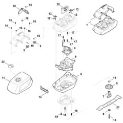 Stihl RMA253.3 - Engine, Blade - Parts Diagram