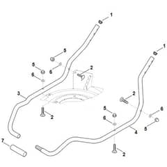 Stihl RMA2.0 RP - Handle Lower Part - Parts Diagram