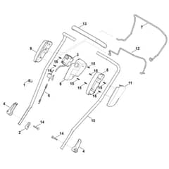 Stihl RMA2.0 RP - Handle Upper Part - Parts Diagram