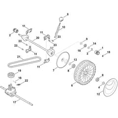Stihl RMA2.1 RP - Front Axle, Gear Box - Parts Diagram