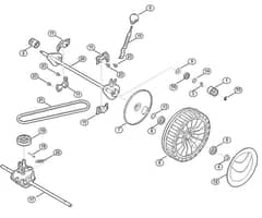 Genuine Stihl RMA2 1 RT / D - Front axle, gear box