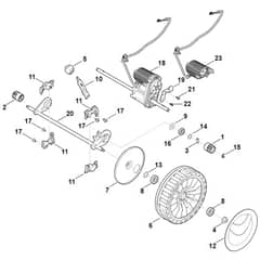 Stihl RMA2.2 RV - Front Axle, Gear Box - Parts Diagram