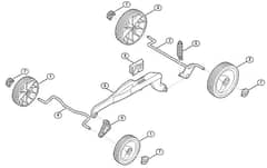 Genuine Stihl RMA339 / C - Chassis, height adjustment