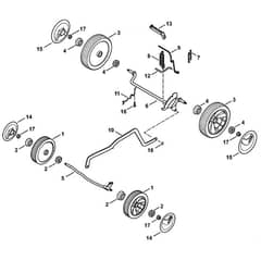 Stihl RMA410 C - Chassis, Height Adjustment - Parts Diagram
