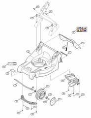 Genuine Stihl RMA443 1 TC / B - Housing, Front axle
