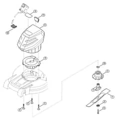 Genuine Stihl RMA443 1 TC / D - Engine, blade