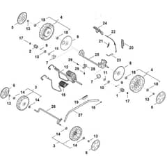 Stihl RMA453.3 PV - Chassis, Gear Box - Parts Diagram
