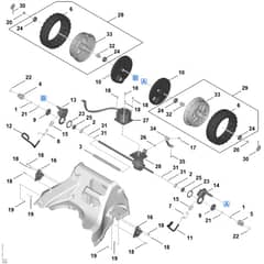 Stihl RMA750.0 V - Rear Height Adjustment, Drive - Parts Diagram