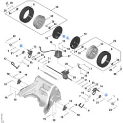 Stihl RMA756.0 V - Rear Height Adjustment, Drive - Parts Diagram