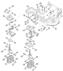 Genuine Stihl RMA765 V / D - Front height adjustment, front wheel