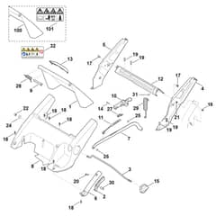 Stihl RME545.0 C - Frame, Height Adjustment - Parts Diagram